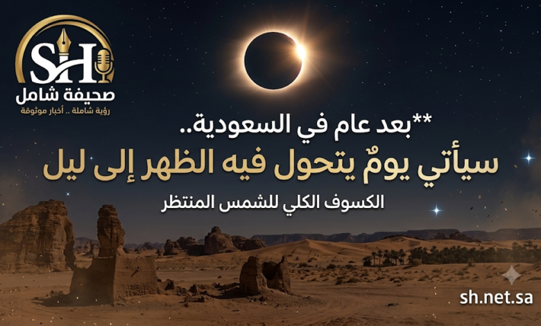 بعد عام في السعودية.. نهار يتحول إلى ليل وتظهر النجوم في ظاهرة فلكية نادرة