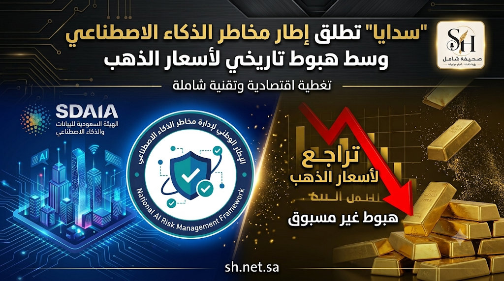 في قفزة تقنية وهزة اقتصادية.. "سدايا" تدشن الإطار الوطني لإدارة مخاطر الذكاء الاصطناعي بالتزامن مع تراجع غير مسبوق لأسعار المعدن الأصفر عالمياً ومحلياً