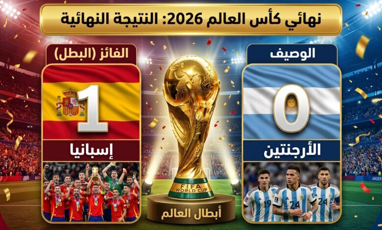فوز إسبانيا بكأس العالم 2026 الماتادور يروض الأرجنتين بهدف نظيف ويتوج باللقب التاريخي