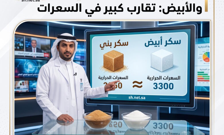 عاجل الصحة تنهي الجدل حقيقة الفرق في السعرات بين السكر البني والأبيض