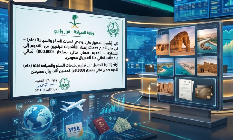 خاص لـ «شامل».. تفاصيل قرار وزير السياحة: 50 ألف ريال ضماناً لرخصة «السفر العام» و800 ألف لتأشيرات القدوم