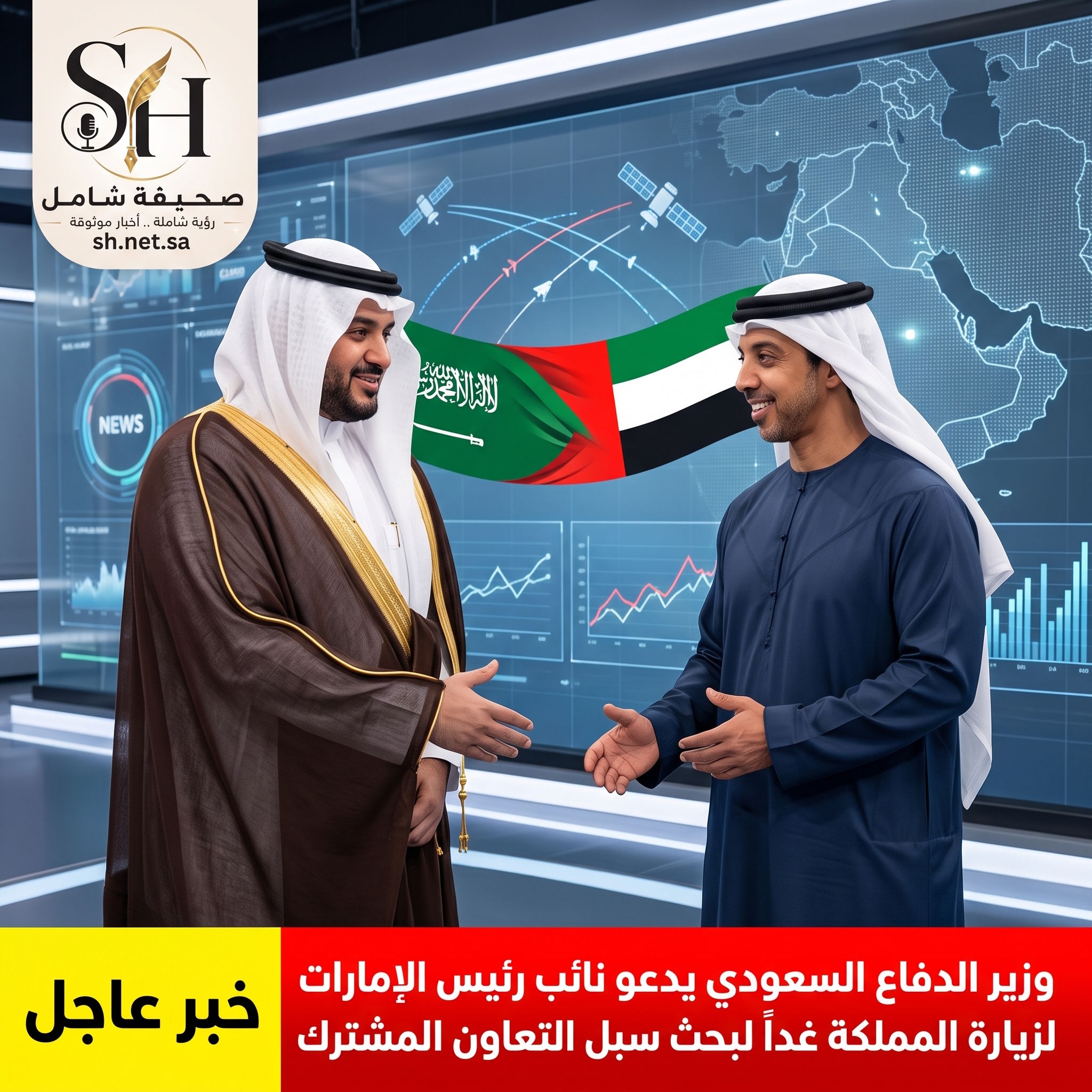 وزير الدفاع الأمير خالد بن سلمان يوجه دعوة رسمية للشيخ منصور بن زايد لزيارة السعودية غداً