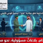 وزارة الداخلية تطلق مبادرة بلاغ ترسيخ للوعي الأمني وشراكة مجتمعية رائدة لحماية مكتسبات الوطن حملة أمنية وتوعوية متكاملة تُكرّس مفهوم المسؤولية المشتركة، وتُمكّن المواطن والمقيم من الإسهام الفاعل في رصد التجاوزات ودعم منظومة الأمان الشاملة. دشنت وزارة الداخلية مبادرة "بلاغ" التوعوية لتعزيز الحس الأمني وترسيخ ثقافة الإبلاغ الفوري عن السلوكيات والظواهر المؤثرة على سلامة المجتمع؛ تعرف على أهداف المبادرة وأبعادها الاستراتيجية.